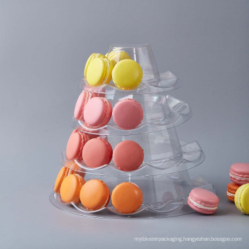 New design Food Grade PVC 4 Tiers Cake Display  Macaron Tower Stand For Birthday Party Wedding Decoration Tools
